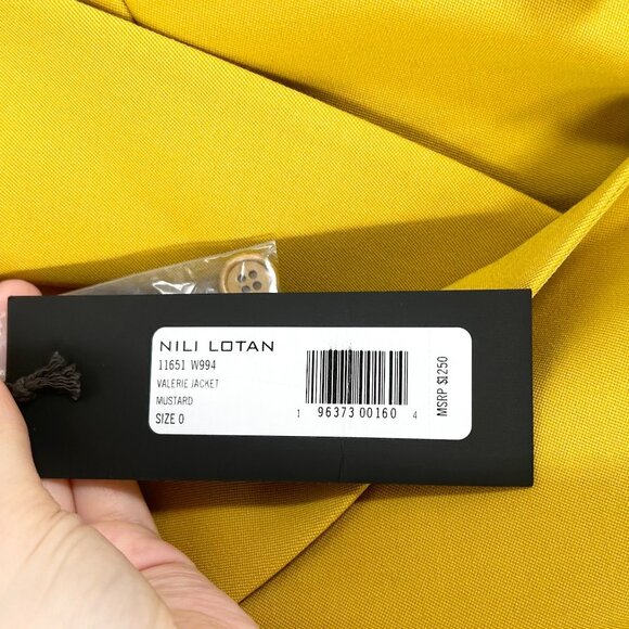 NWT Nili Lotan Valerie Double Breasted Blazer Jacket in Mustard - Picture 7 of 11